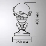 Наземный фонарь Кузнечное дело Галактика 23-002-ЧЗ (220V, ковка, шар, листья, под старину, IP54)