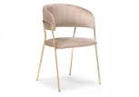 Стул на металлокаркасе kamelia cappuccino / gold