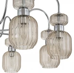 Потолочная люстра на штанге Escada Gloss 1141/8PL Chrome/Beige 8x60Вт E14, металл/стекло, хром/бежевый (220V)