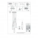 Подвесной светильник ярусный Lightstar Cilino 756056 (220V, на проводе)