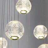 Подвесная люстра большая каскадная Crystal 5008/120L Odeon Light (LED, 220V, на проводе)