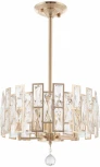Подвесная люстра хрустальная на штанге Arte Milano Sorrento-4209 374209/5/350/380 GD (220V)