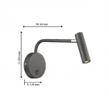 Бра на гибкой ножке для чтения Favourite Murum 1960-1W (LED, 220V, выключатель)