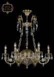 Подвесная люстра с хрустальными подвесками Art Classic 31.44 31.44.6.KR175SP.250IT.G.Sp.Clear.1A