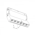 Трековый светильник Downlight магнитный 12V 48W RAUMBERG BOOK1512Bk 3000K (LED)