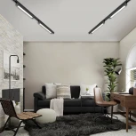 Трековый светильник однофазный Escada 20001 20001TRU/02LED SBK 30Вт, металл/акрил, черный матовый