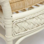 Комплект обеденный "ANDREA GRAND" (стол со стеклом+6 кресел+ подушки) TCH White (белый), Ткань рубчик, цвет кремовый Tetchair ANDREA GRAND 12427