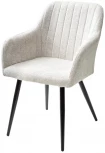 Стул BRANDY WZ2042-02 светло-бежевый фактурный велюр / черный каркас