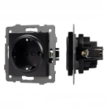Механизм электрической розетки SCT-MEU1-PL-BK-V (250V, 16A) (Arlight) 049815