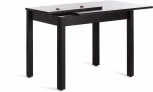 Стол TURIA ЛДСП/HPL/МДФ, 100 х 70+40 75 см, Мрамор чёрный/чёрный Tetchair 19735