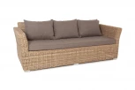 Диван из искусственного ротанга трехместный, цвет соломенный 4SIS Капучино YH-C3130W-3