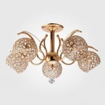 Потолочная люстра Eurosvet 7777 7777/5 золото (220V, хрусталь, шарики)