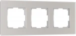 Рамка на 3 поста (дымчатый, стекло soft-touch) Werkel W0033117 (a067416)
