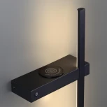 Настенный светильник с беспроводным ЗУ правый Lumion Blake 5694/6WL LEDIO черный LED 6W 450Лм 3000К 220V (выключатель)