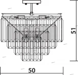 Потолочная люстра Divinare Nova 3001/01 PL-9