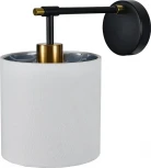 Бра Escada Adagio 10186/1A 1x60Вт E27, металл/ткань, черный/белый (220V)