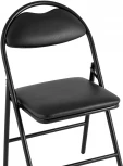 Стул складной Hagen экокожа черный каркас черный УТ000036843