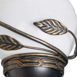 Настенный фонарь уличный Кузнечное дело Галактика 30-002-ЧЗ (220V, ковка, шар, листья, под старину, IP54)