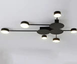 Настенно-потолочный светильник диммируемый Kink Light Фирс 2206D,19 черный Led 48W (4000K) с пультом ДУ