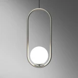 Подвесной светильник Matthew Mccormick Hoop 50 Silver Mila Pendant ImperiumLoft Hoop-B01 (179967-22) (220V, на проводе, шар)