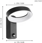 Настенный светильник уличный Eglo Pernate 97308 (LED, 220V)