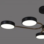 Потолочная люстра на штанге светодиодная Reluce 03325-0.3-06 BK+COPPER (220V)