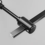 Крепление настенное Wall одинарное удлиненное Flarity черный Maytoni Accessories for tracks Flarity TRA155CW-SL1-B (24V)