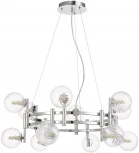 Подвесная люстра Crystal Lux LUXURY SP12 CHROME (220V, на тросе, шарики)