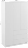 Шкаф Woodville Мадера ШМ 1200 лдсп белый 520907