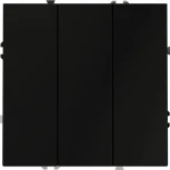 Выключатель трехклавишный (черный матовый) Voltum S70 VLS030108