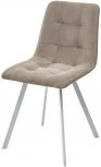 Стул CHILLI-Q SQUARE латте #25, велюр / белый каркас, 4 шт./1 к