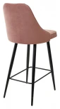 Полубарный стул M-City NEPAL-PB РОЗОВЫЙ #15, велюр/ черный каркас (H=68cm)