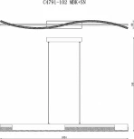 Подвесной светильник светодиодный с пультом iLedex Scorpio C4791-102 MBK+BN (220V, на проводе)