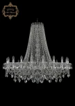 Подвесная большая люстра Art Classic 11.25 11.25.20.400.h-108.Cr.Sp (220V, хрусталь, на цепи, подсвечник, свеча)
