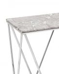 Консоль Stool Group Авалон 122*41 серый мрамор сталь серебро УТ000036335