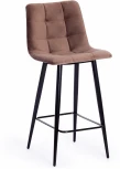 Стул полубарный CHILLY (mod. 7095пб ) / 1 шт. в упаковке (Ткань,Металл /Коричневый,Черный)