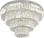 Потолочная люстра ярусная Escada Sublime 562/A LED 96Вт+4х40Вт Е14, 3000-6000К, ПДУ, изменение цветовой температуры, металл/хрусталь, хром/прозрачный (регулировка яркости, 220V)