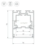 Профиль S2-LINE-5470-2500 SEAMLESS ANOD (Алюминий) 029440 Arlight