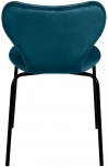 Стул Seven тёмно-бирюзовый велюр с чёрными ножками Bradex Home RF 0255