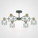 Потолочная люстра на штанге Corf B3 Green 6 Lamps ImperiumLoft Corf-B01 (189484-26) (220V)