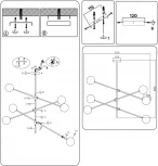 Потолочная люстра на штанге Ambrella Traditional TR2515