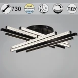 Потолочная люстра светодиодная на штанге с пультом Reluce 67090-0.3-08 BK