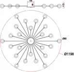 Потолочная люстра Freya Celebrity FR5242CL-24B1 (220V, шарики)