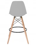 Стул барный DSW BAR (ножки светлый бук, цвет сиденья светло-серый (GR-01))