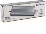 Трансформатор электронный для светодиодной ленты Feron 48060 150W 12V IP67 (драйвер), LB007