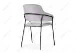 Стул Woodville на металлокаркасе Инклес серый / черный глянец 483855