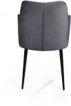 Стул с подлокотниками Hunt ромб, бархат серый 27 / чёрный конус Top Concept 75349