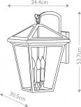 Настенный уличный фонарь Hinkley Alford Place QN-ALFORD-PLACE2-L-MB (220V, IP44)