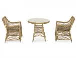 Обеденная группа плетеная, цвет соломенный 4SIS Эспрессо-80 L ECL2T1-3-SET