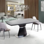 Стол раскладной Diamond (120+40) глазурованное стекло черный Top Concept 2001000000647